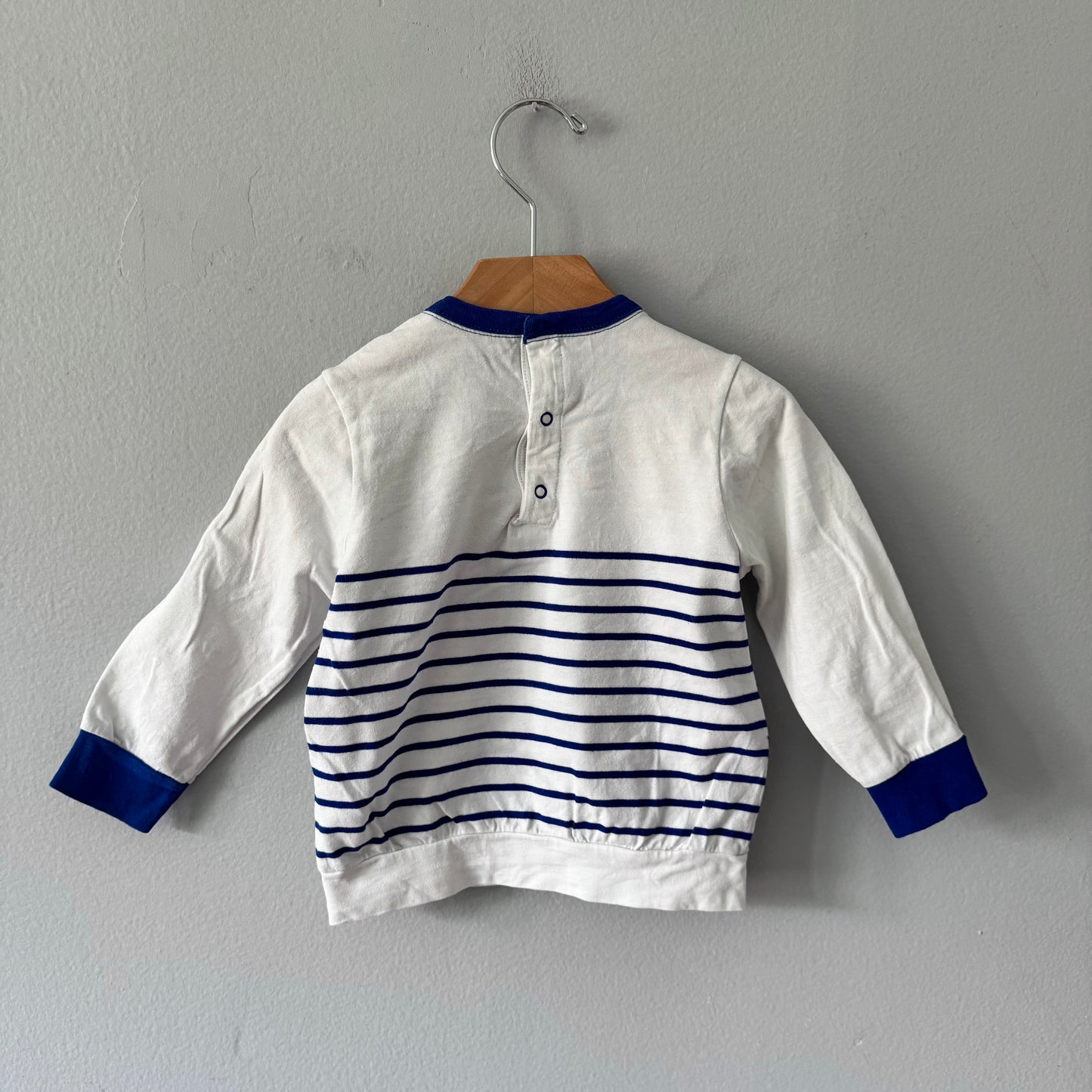 Petit Bateau / White long sleeve T-shirt / 24M