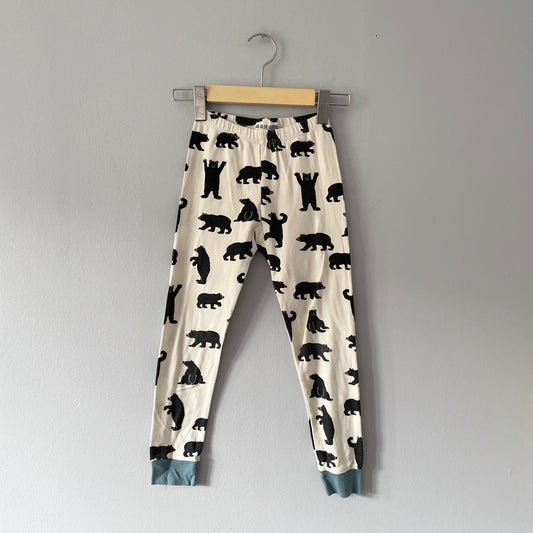 Little Blue House / White x bears pajama pants / 6Y