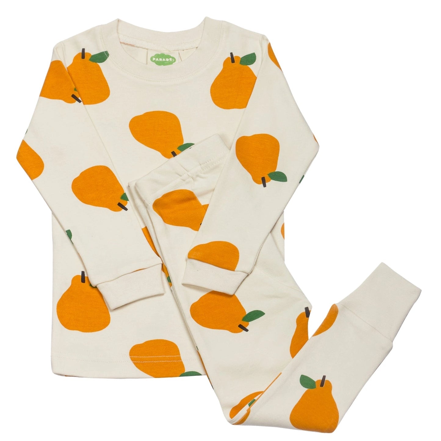 Parade Organics / "My Jammies" Organic Kids' Pajamas  7/8 Years, Big Pears