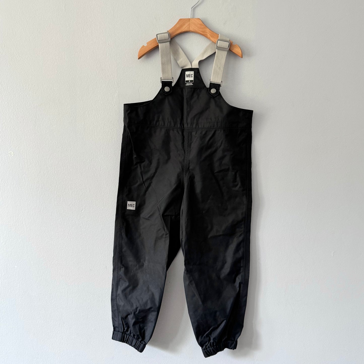 Mec / Black splash pants with strap / 6Y