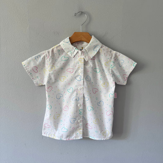 Vintage Krickets / White x heart shirt / 5Y