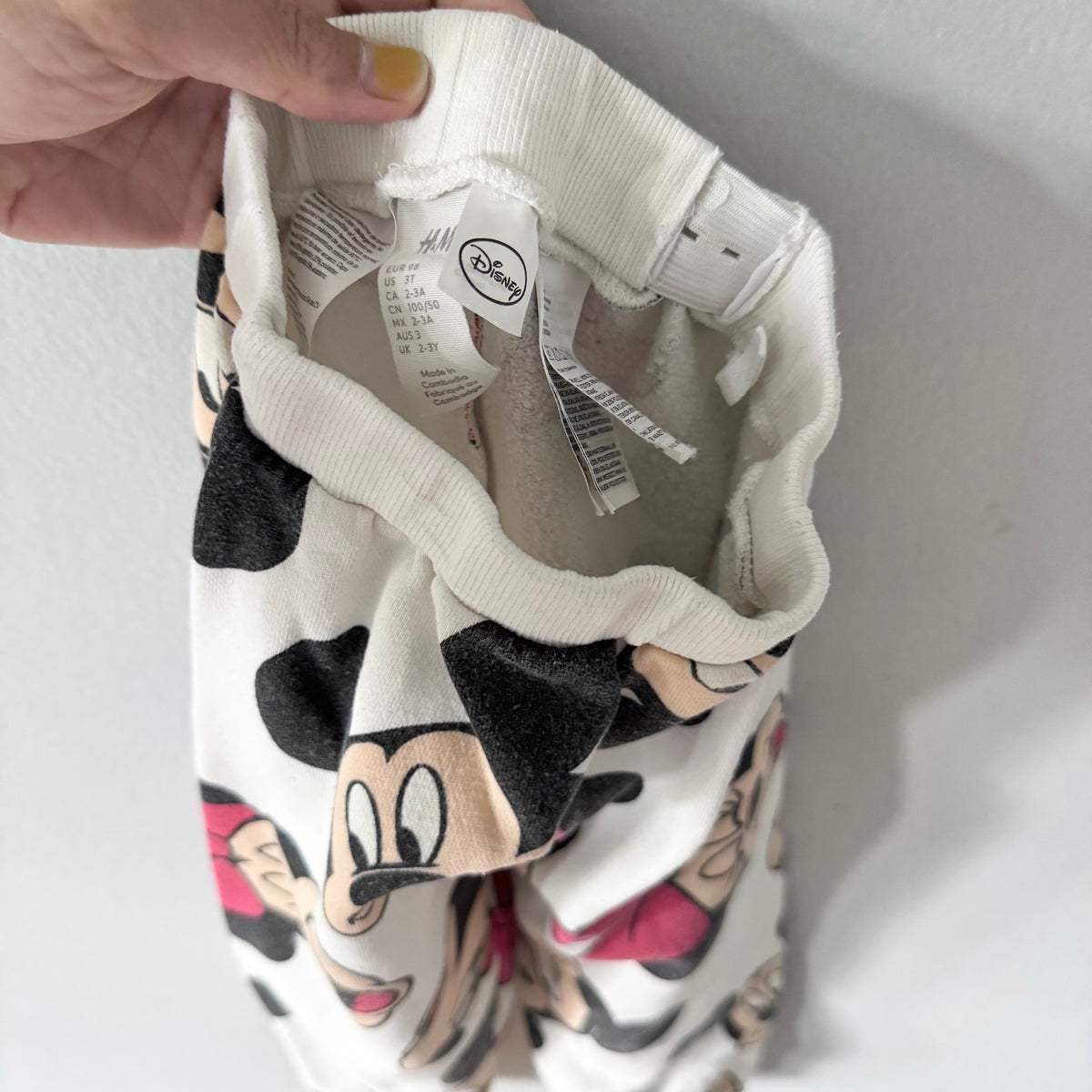 H&M x Disney / White Mickey & Minnie crew set / 2-3Y