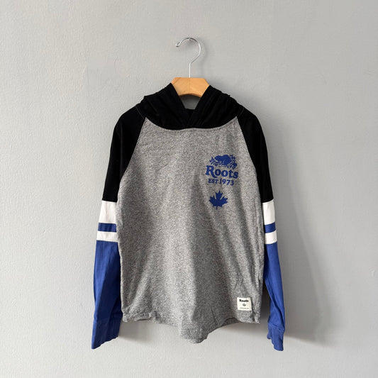 Roots / Long sleeve T-shirt with hood / 7-8Y