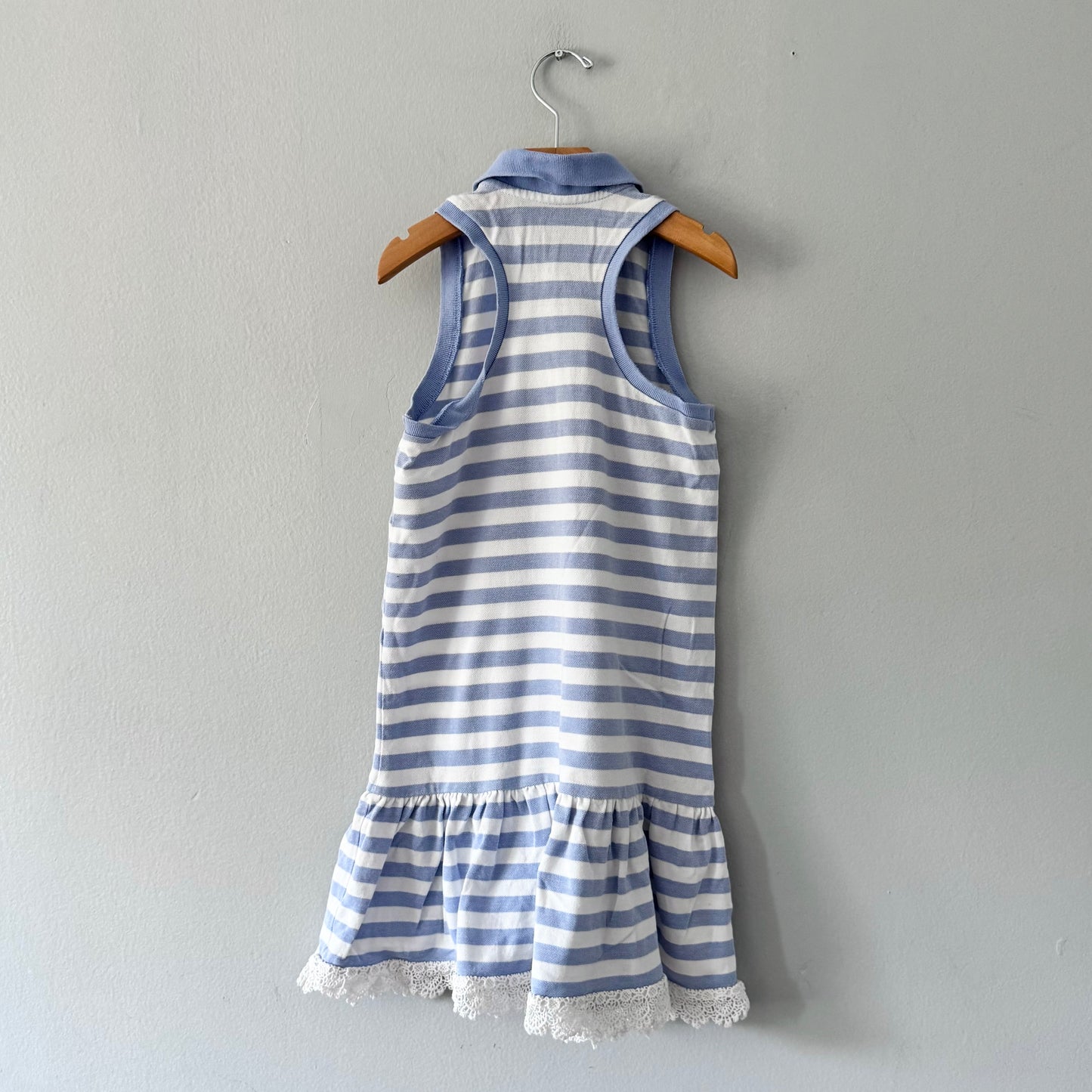 Polo Ralph Lauren / Blue white stripe polo dress / 8-10Y