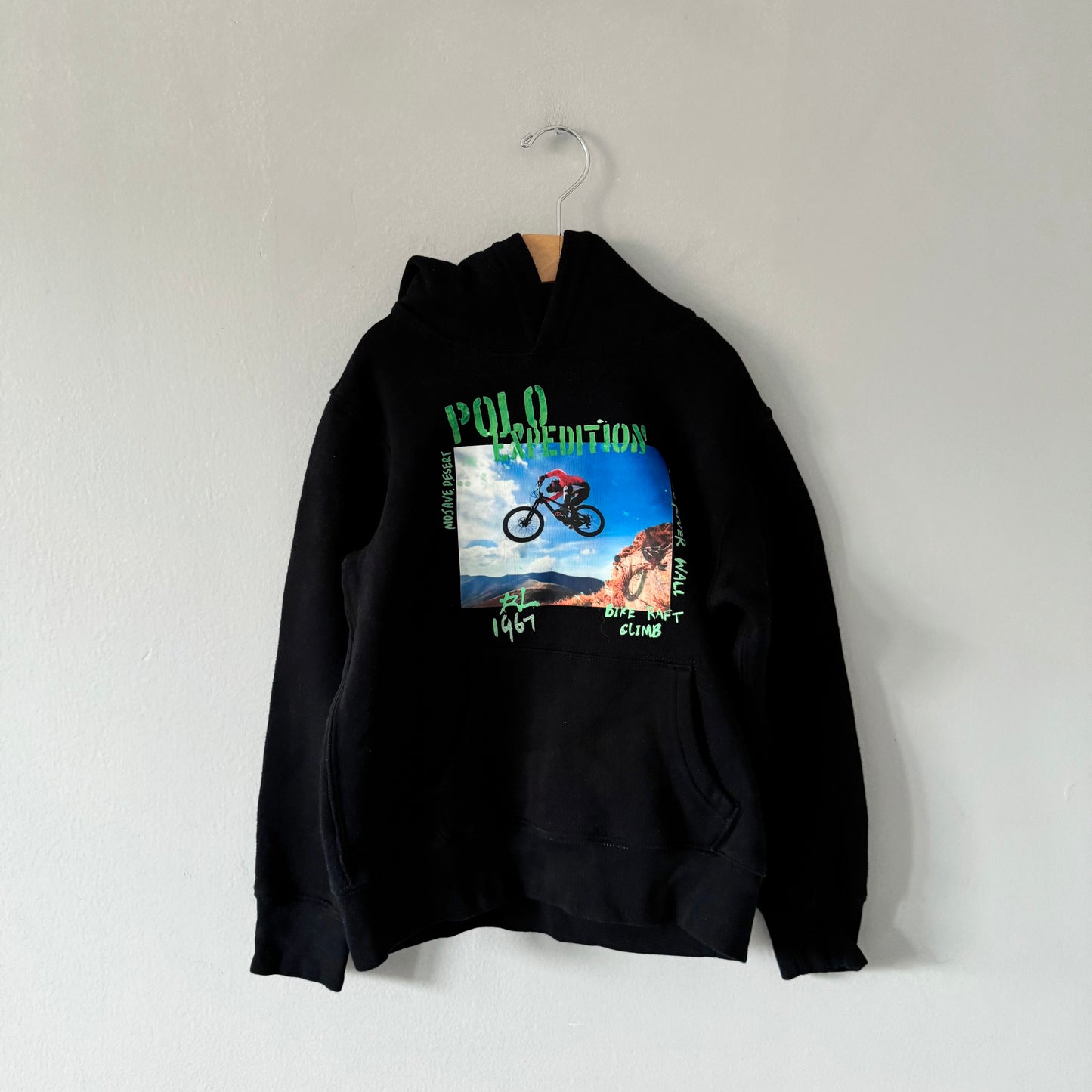 Polo Ralph Lauren / Sweat à capuche noir / 8 ans