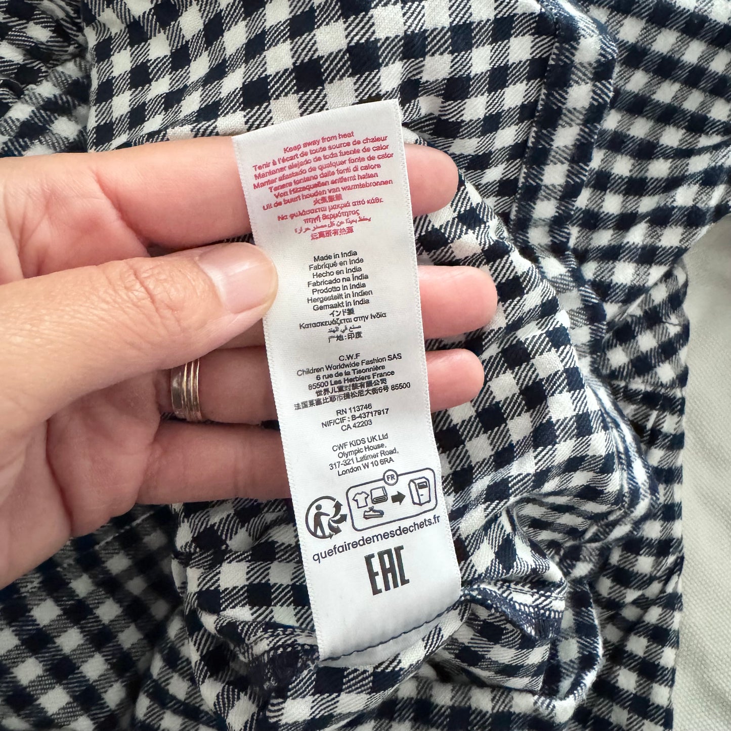 Kenzo / Plaid check dress / 4Y