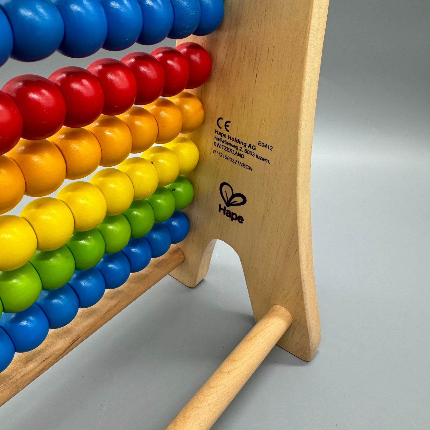 Hape / Rainbow Wooden Counting Bead Abacus