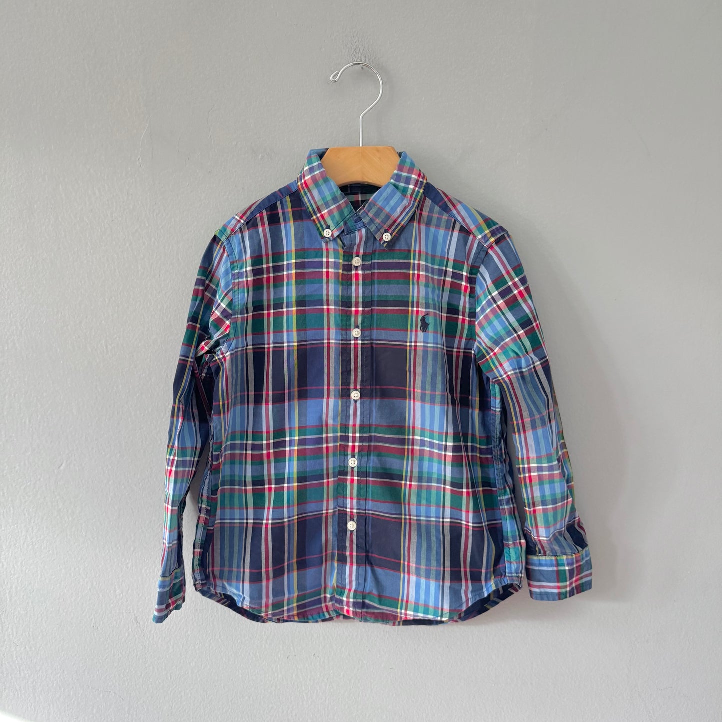 Polo Ralph Lauren	/ Blue checked shirt / 5Y