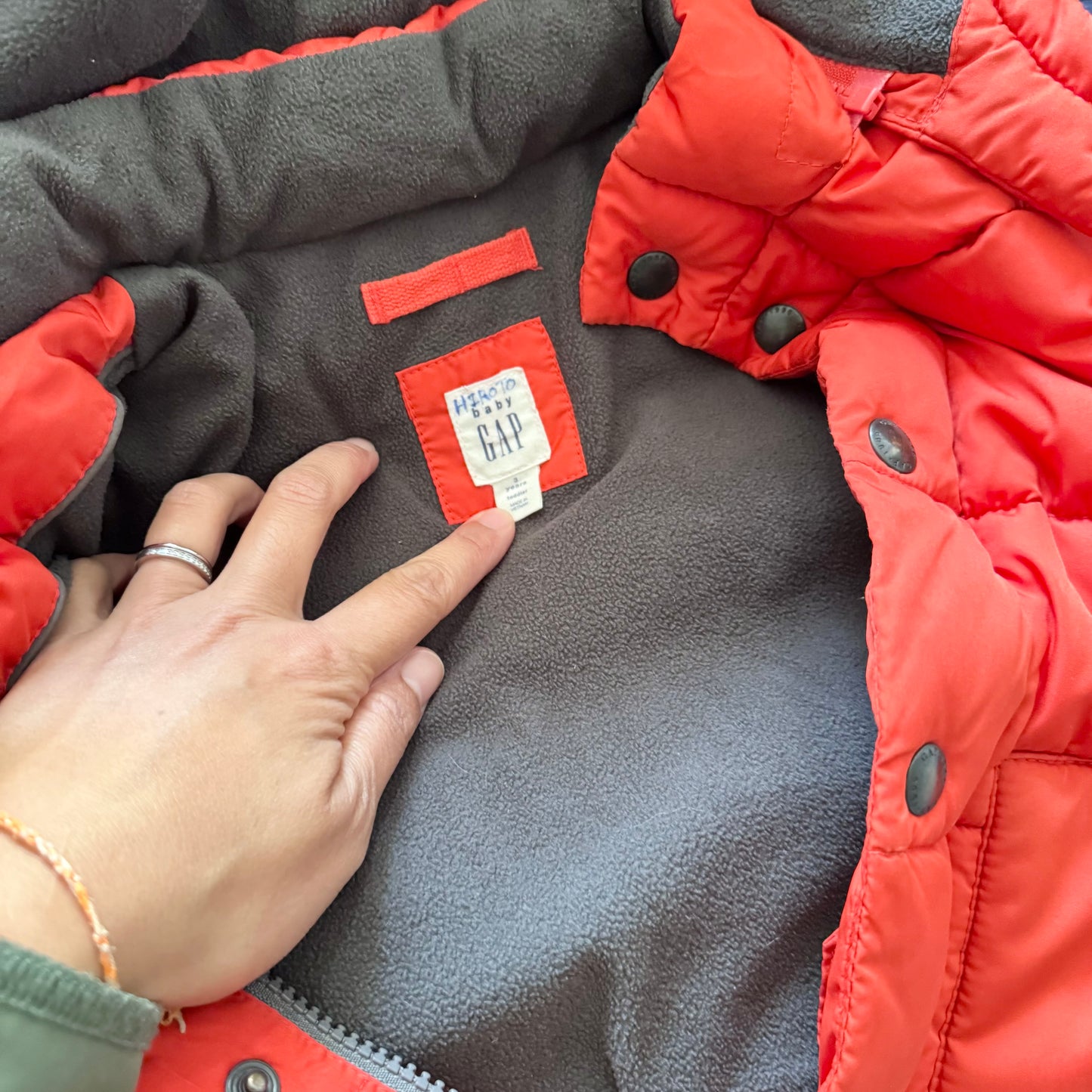 Gap	/ Orange red winter jacket / 3Y