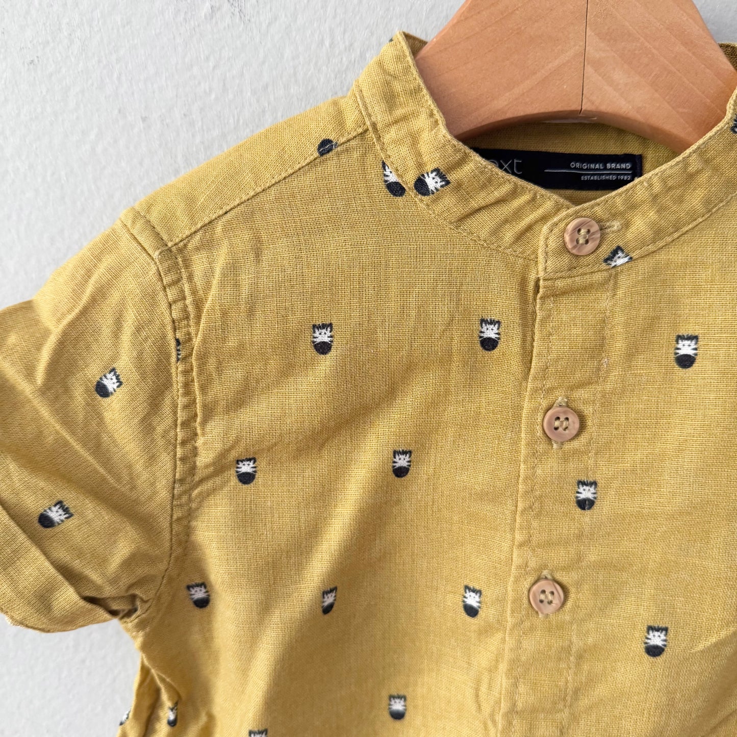 Next / Mustard linen mix shirt / 18-24M