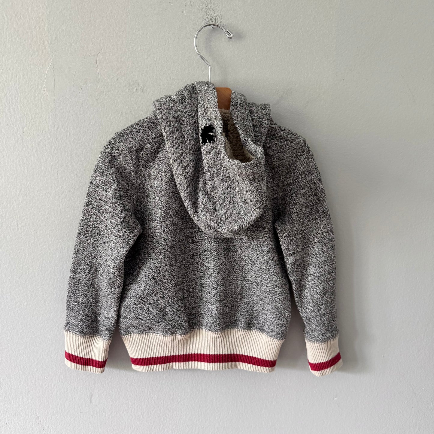 Roots / Salt and pepper zip up hoodie / 3T