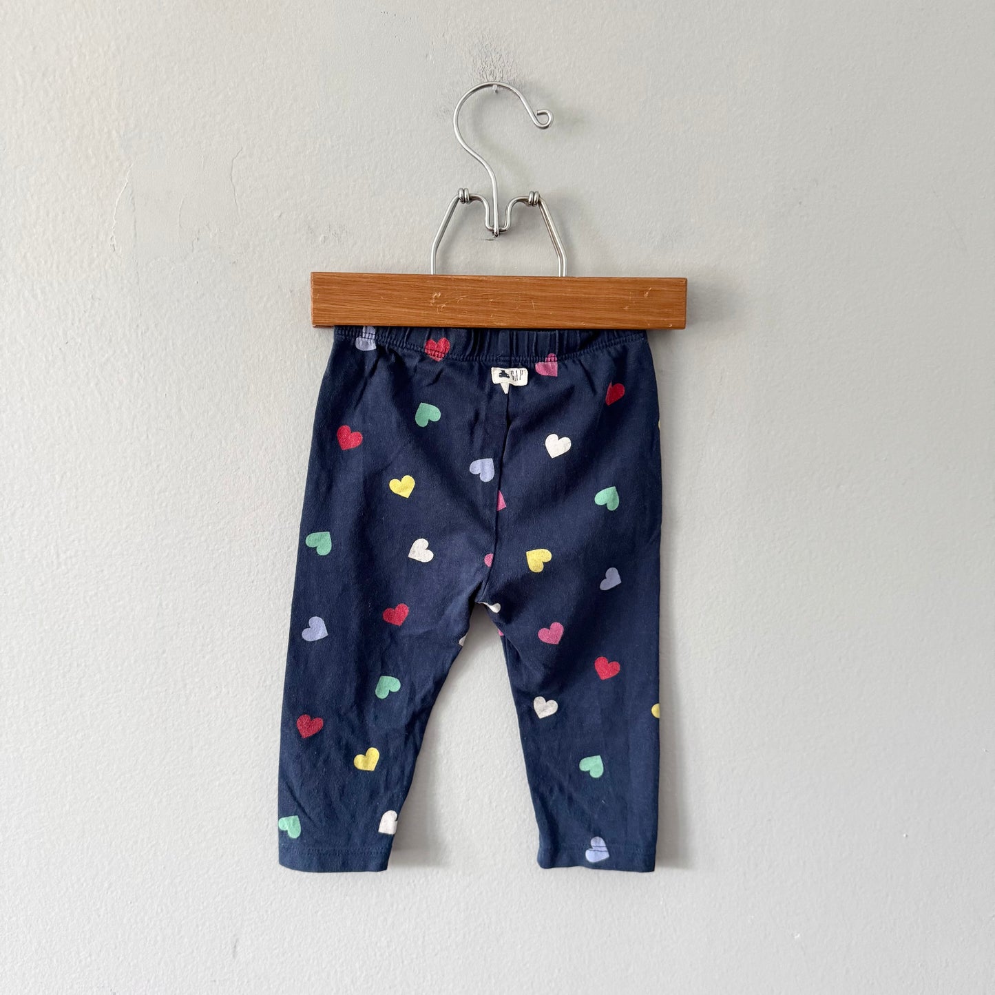Gap / Navy x heart leggings / 6-12M