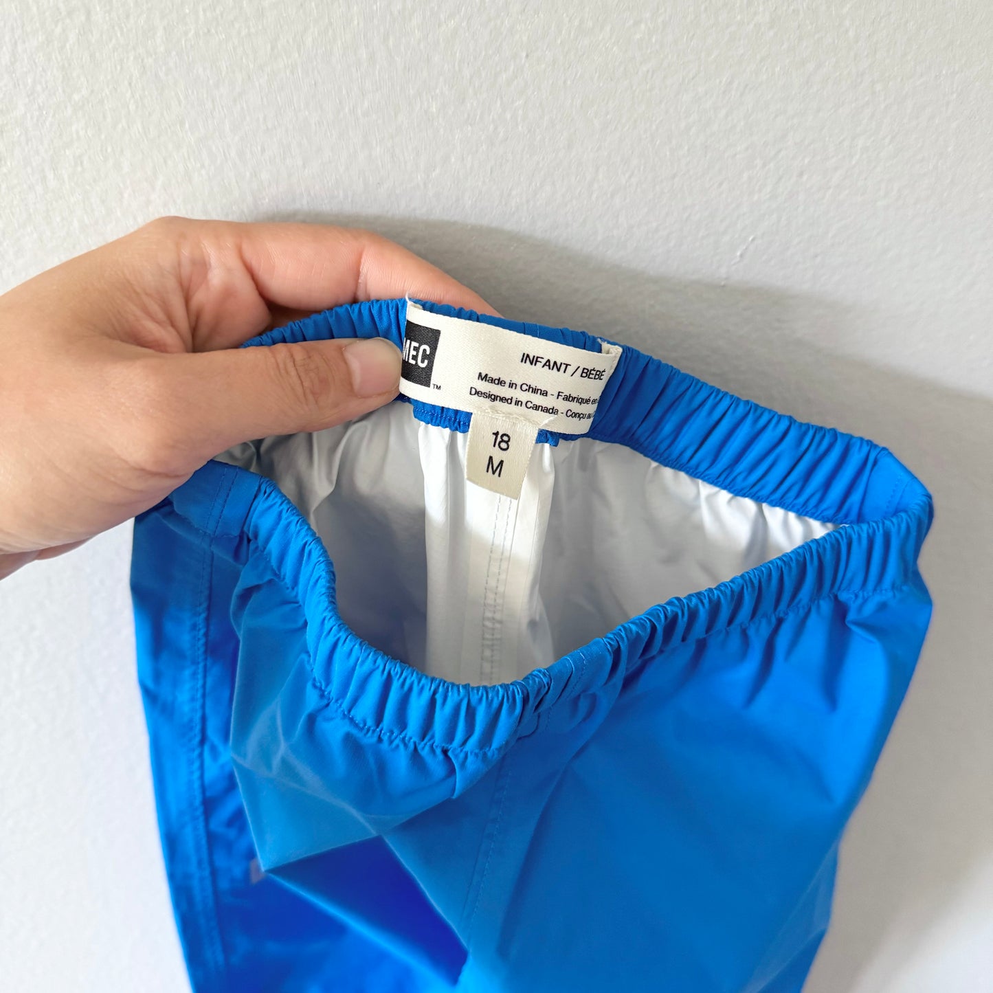 Mec / Blue rain pants / 18M