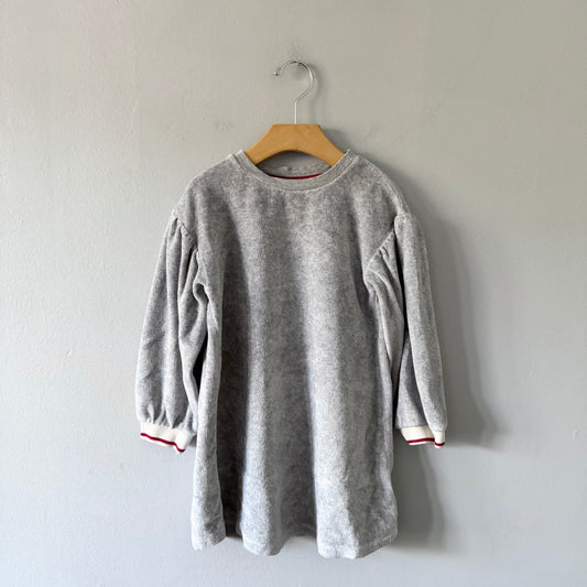 Roots Cabin / Light grey velour dress / 5T