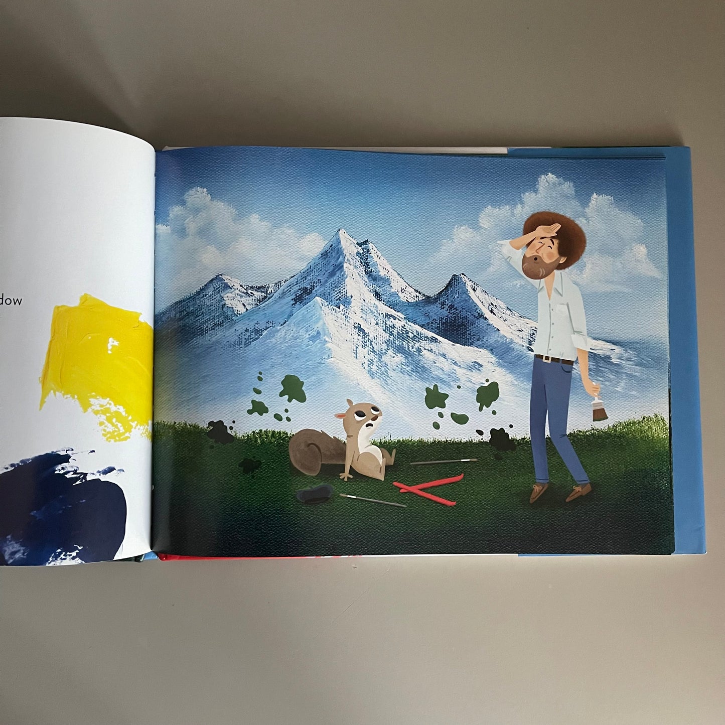 Bob Ross et Peapod l'écureuil