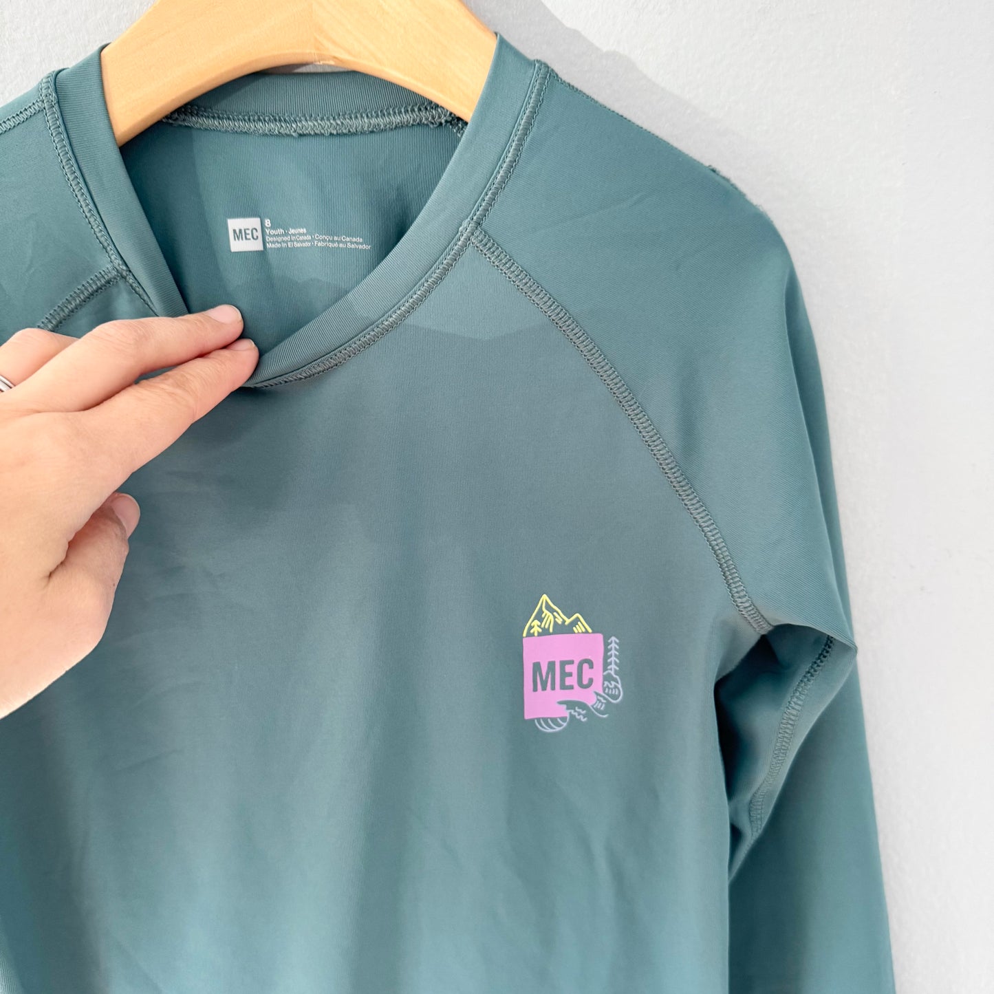 Mec / Smokey green rash guard / 8Y