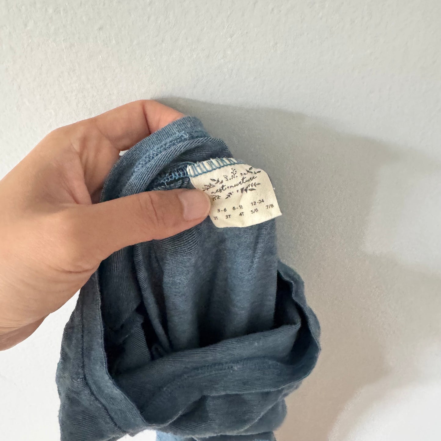 Nest + Nerture / Smokey blue romper / 6-12M
