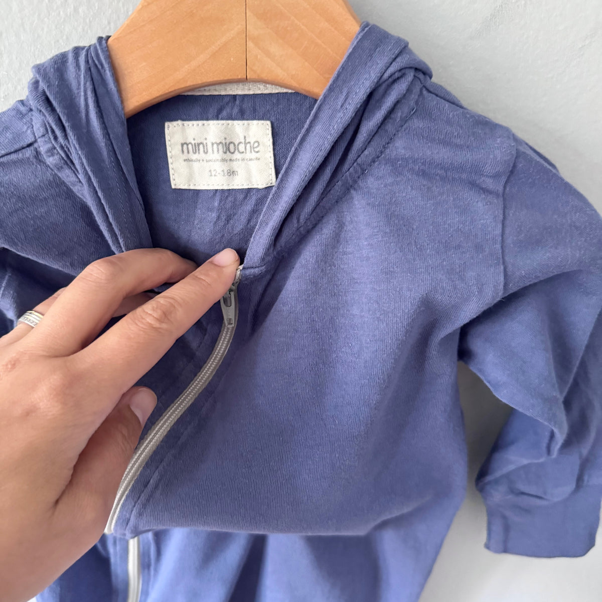 Mini mioche / Blue purple biker romper / 12-18M