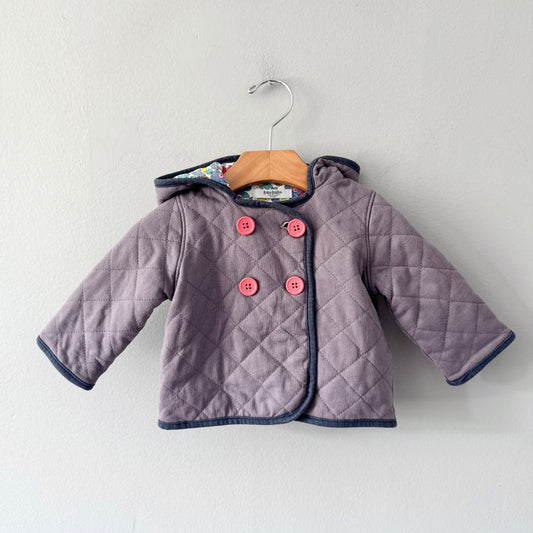 Baby Boden / Purple x floral jacket / 3-6M