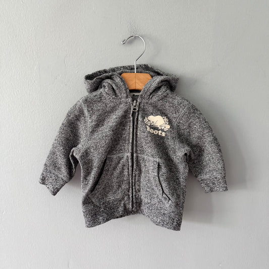 Roots / Salt and pepper zip up hoodie / 3-6M
