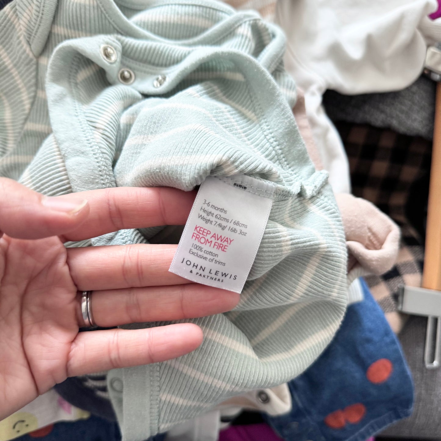 John Lewis / 3 set of onesies / 3-6M