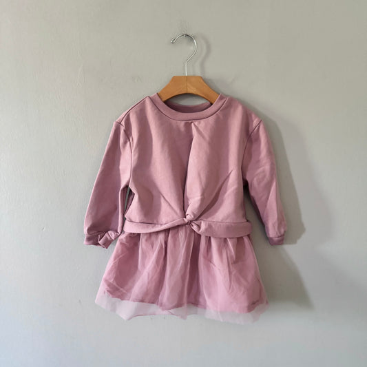 Gap / Smokey pink crew x tutu dress / 2Y