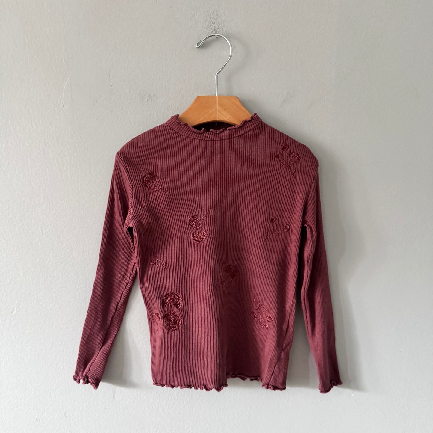Zara / Brown ribbed long sleeve / 6Y