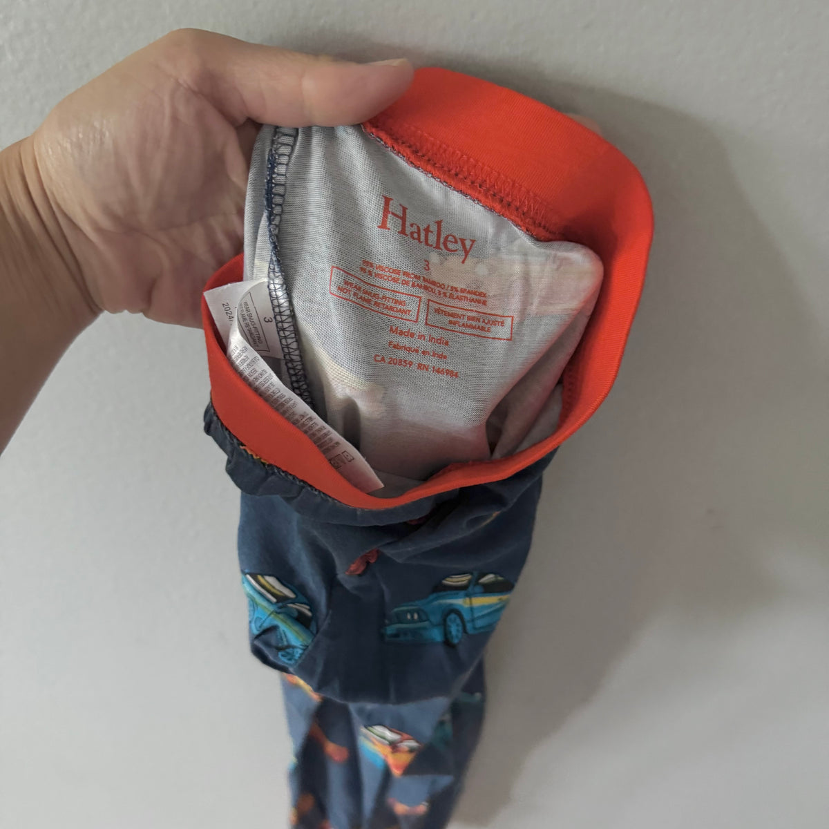 Hatley / Navy x red x car pajama set / 3Y