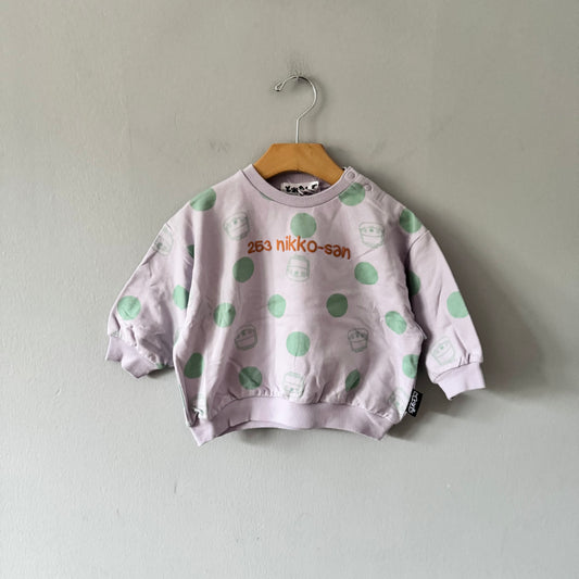 Toretans / Sweat-shirt lavande / 80 cm (12 mois) - Neuf avec étiquette