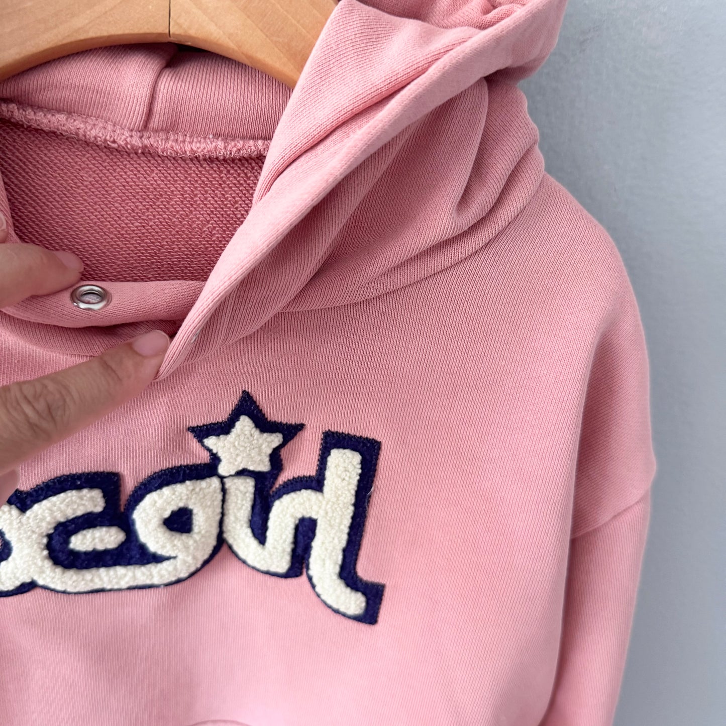 X-girl / Pink hoodie / 6Y