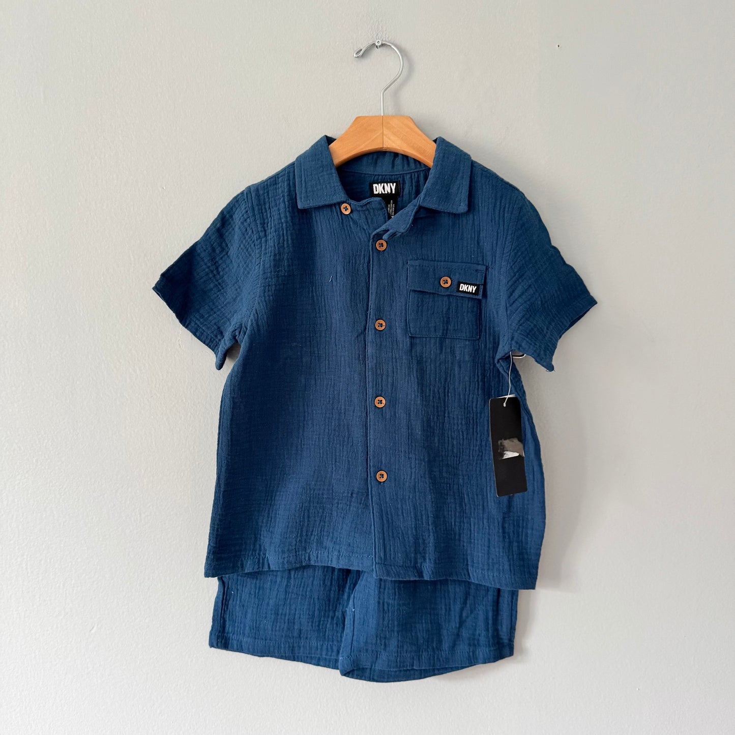 DKNY / Navy muslin shirt / 6Y - New with tag