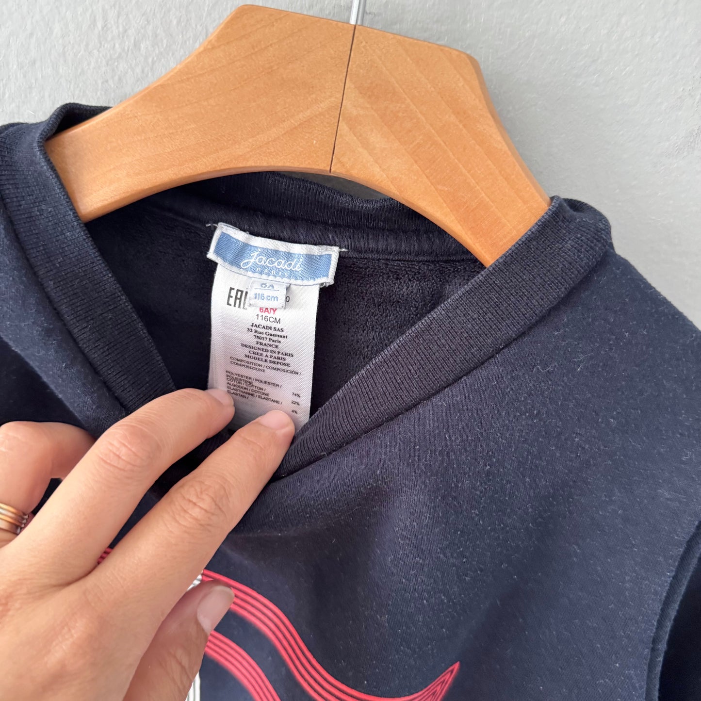 Jacadi / Navy sweatshirt / 6Y(Fits 5Y)