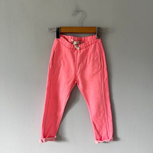 Zara / Neon pink sweatpants / 5-6Y