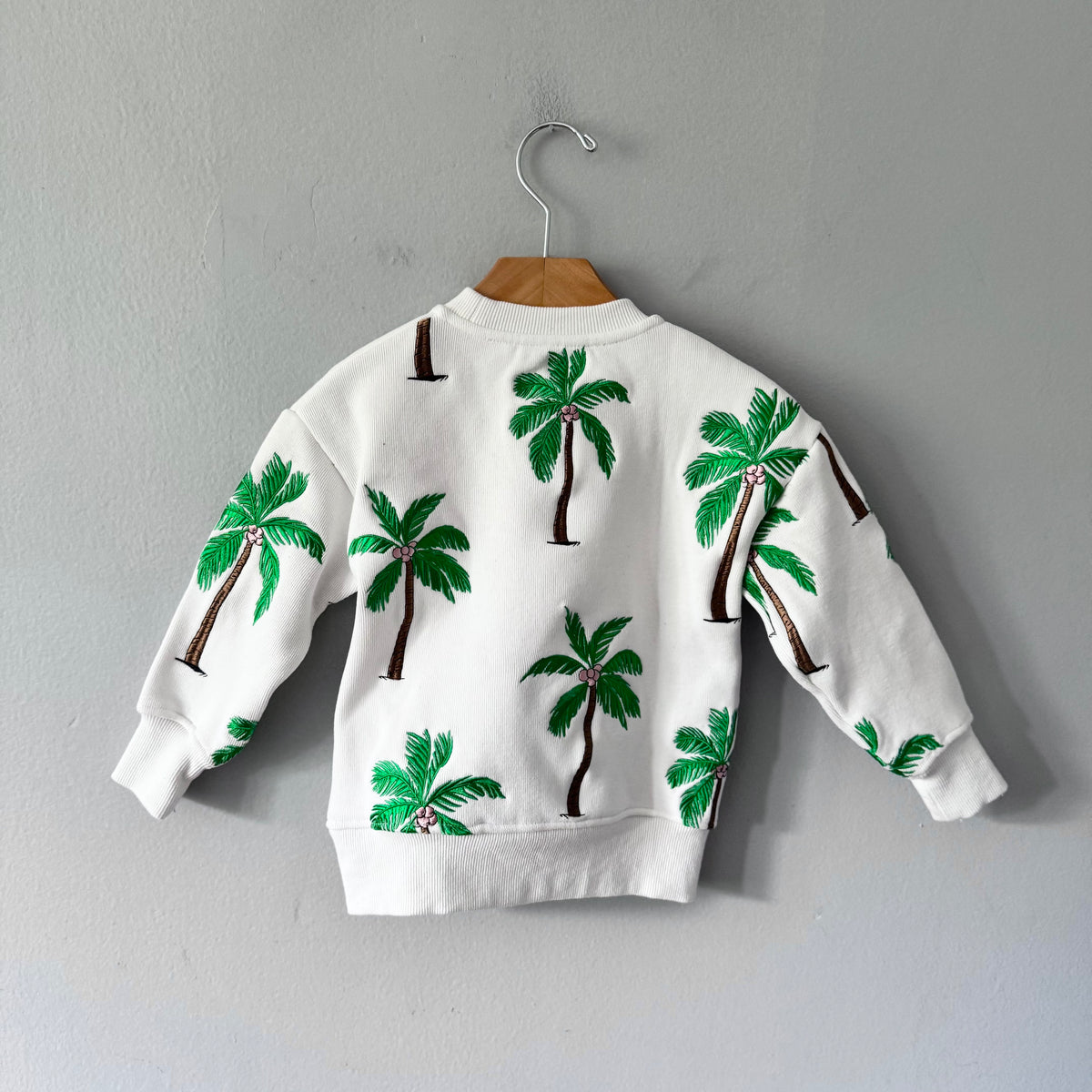 Birdz / White x palm tree sweatshirt / 3Y