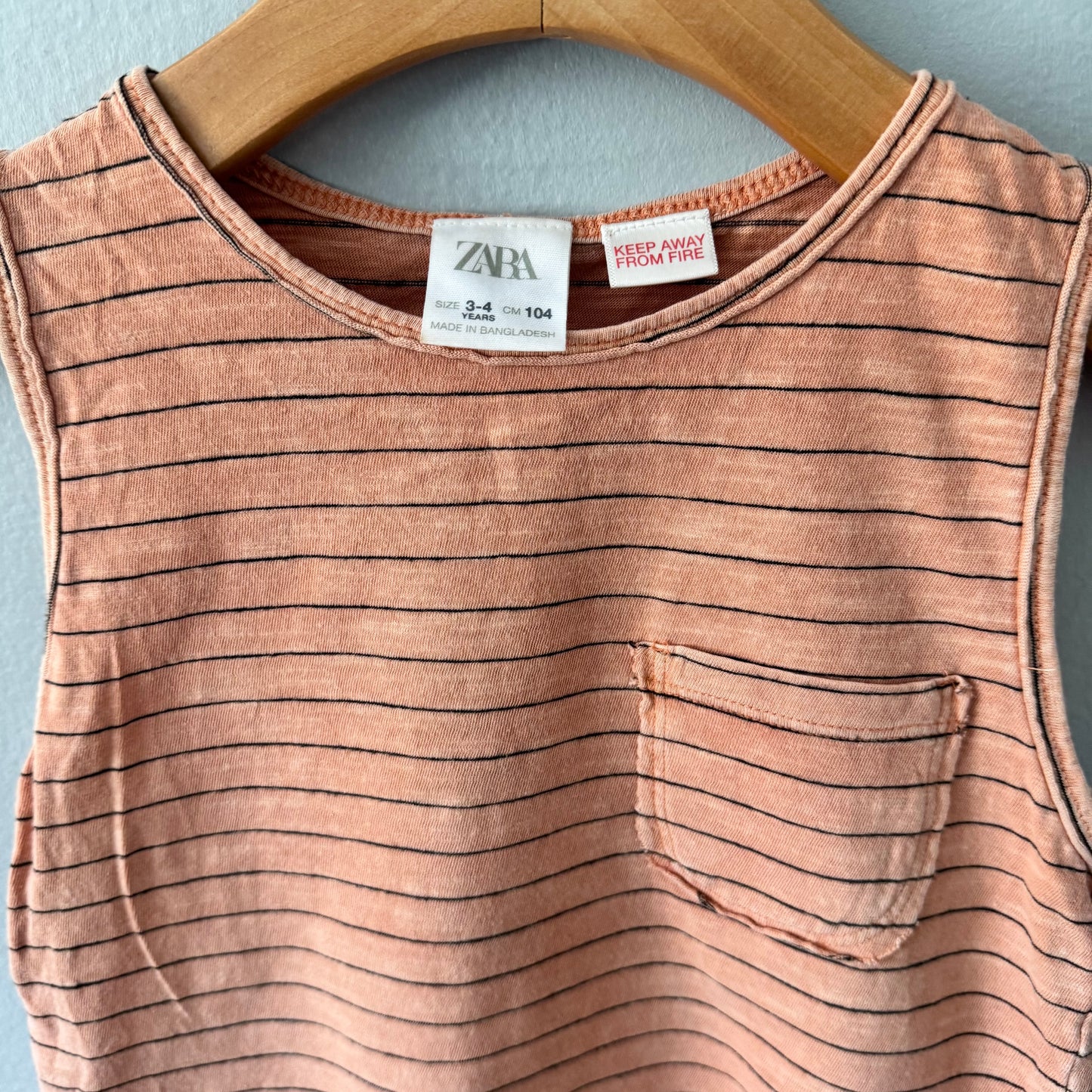 Zara / Orange tank top / 3-4Y