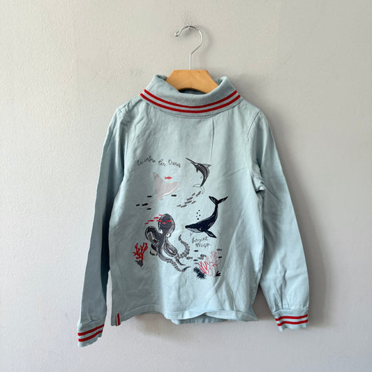 Sergent Major / Light blue mock neck long sleeve / 8Y