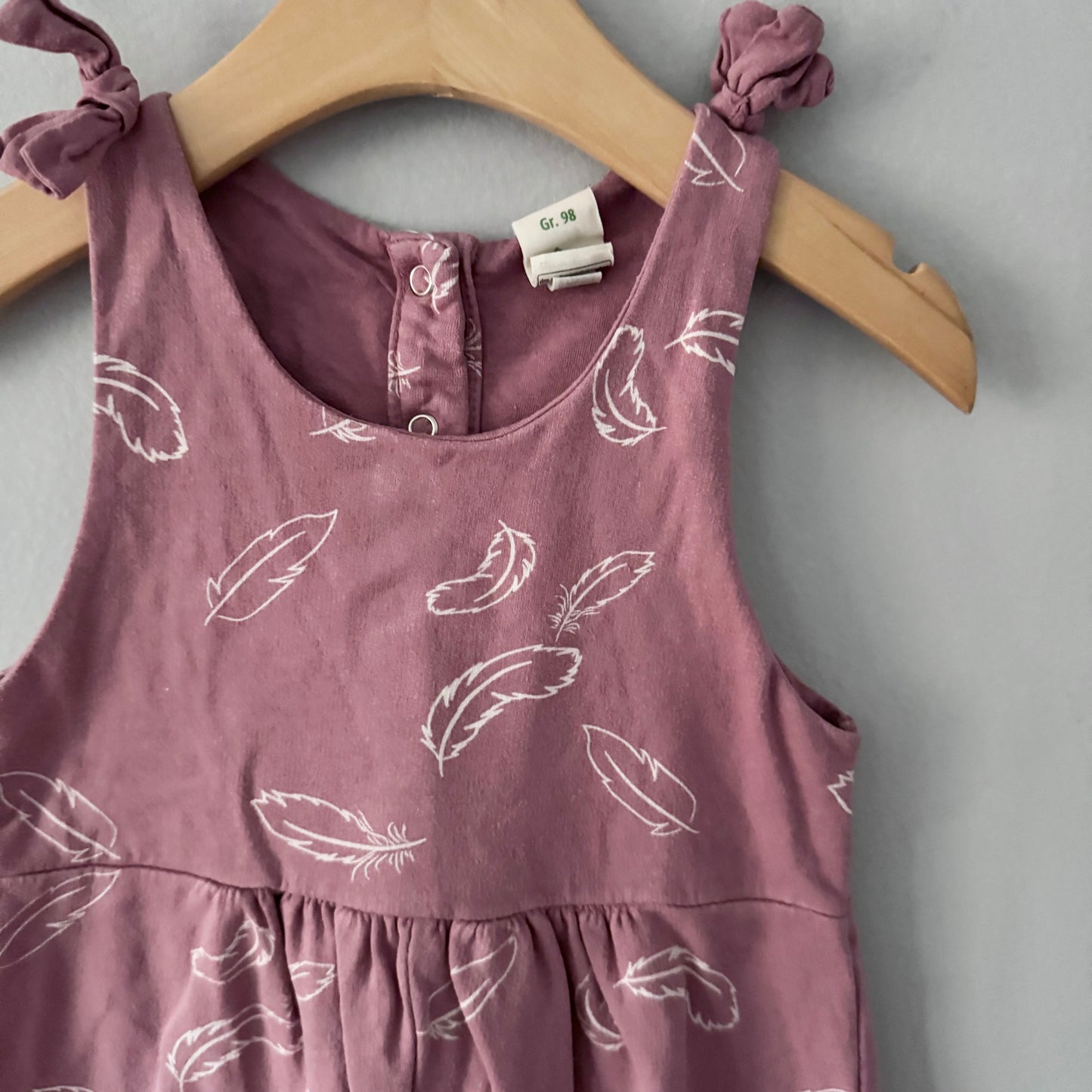 Alana / Brown x feather crew overalls / 98(3T)