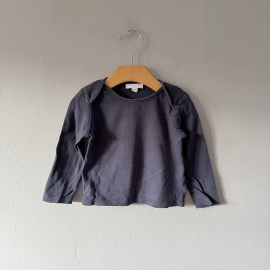 The little white company / Navy long sleeve top / 12-18M