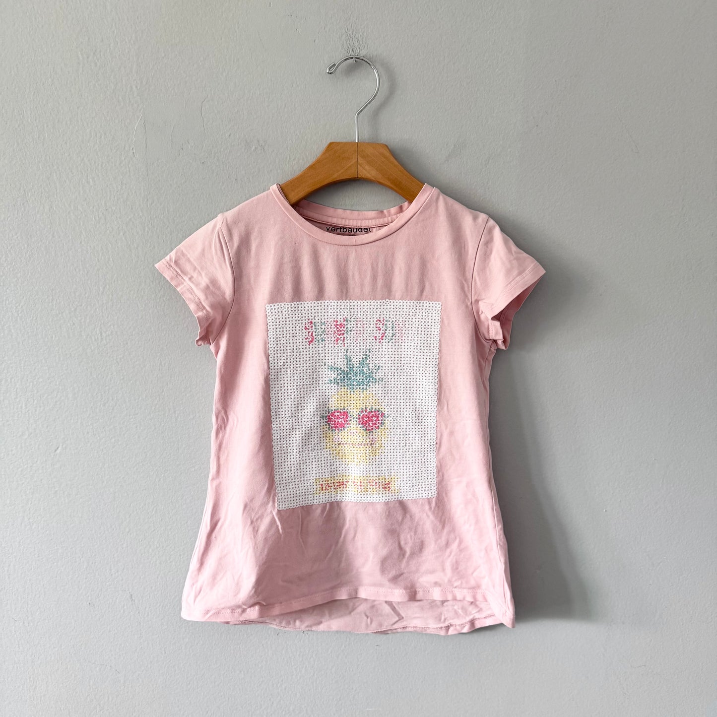 Vertbaudet / Tunique tee-shirt à sequins rose clair / 6 ans