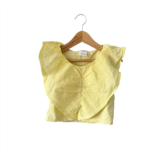 Zara / Light yellow ruffle tank / 6-7Y