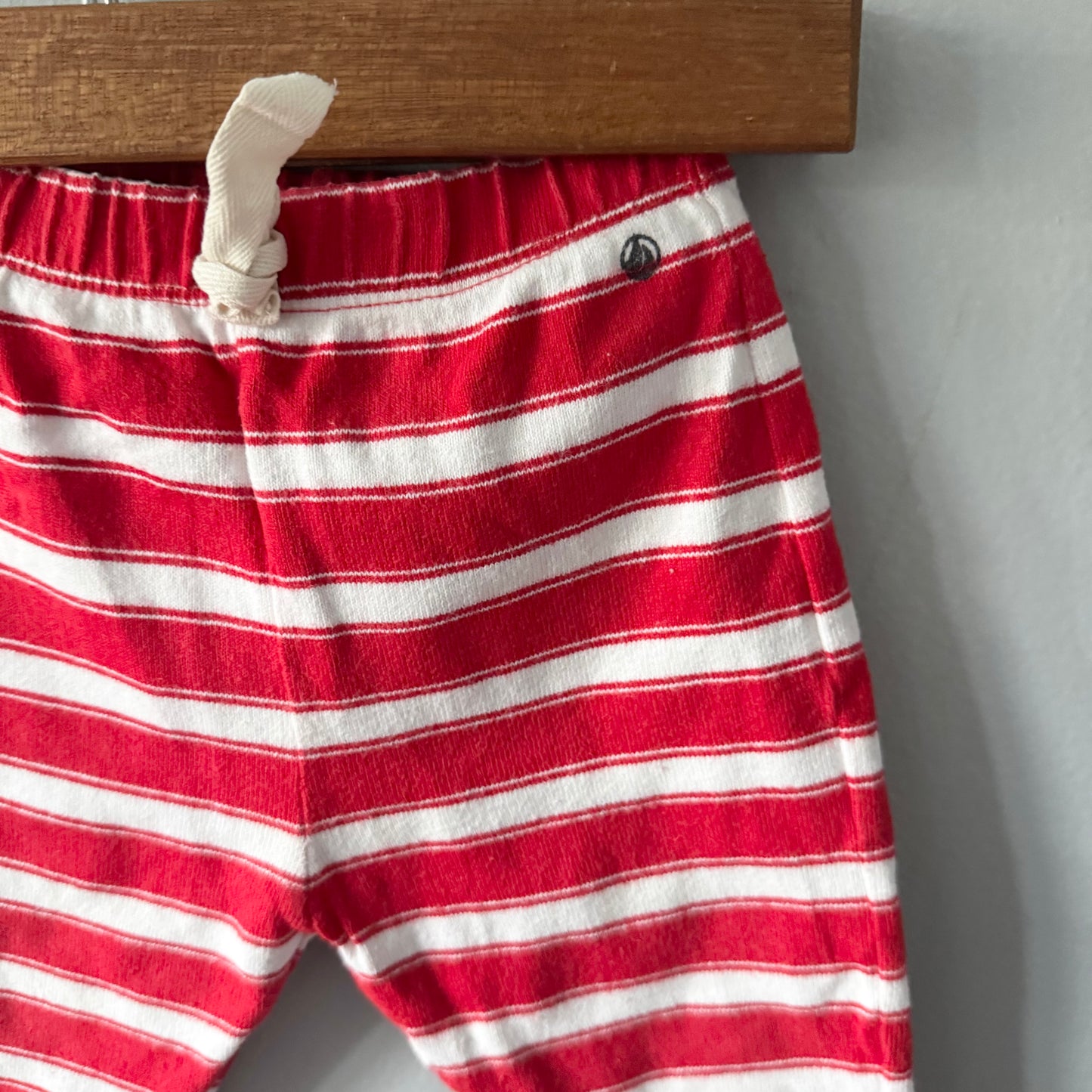 Petit Bateau / Red stripe pants / 12M