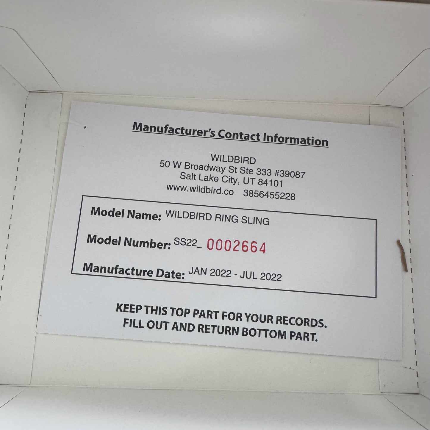 Wildbird / Single layer sling / 90"(Long)