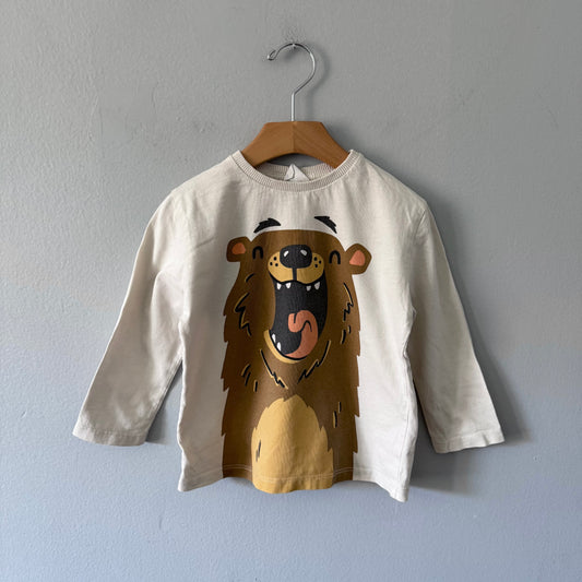 Zara / White x bear long sleeve top / 18-24M