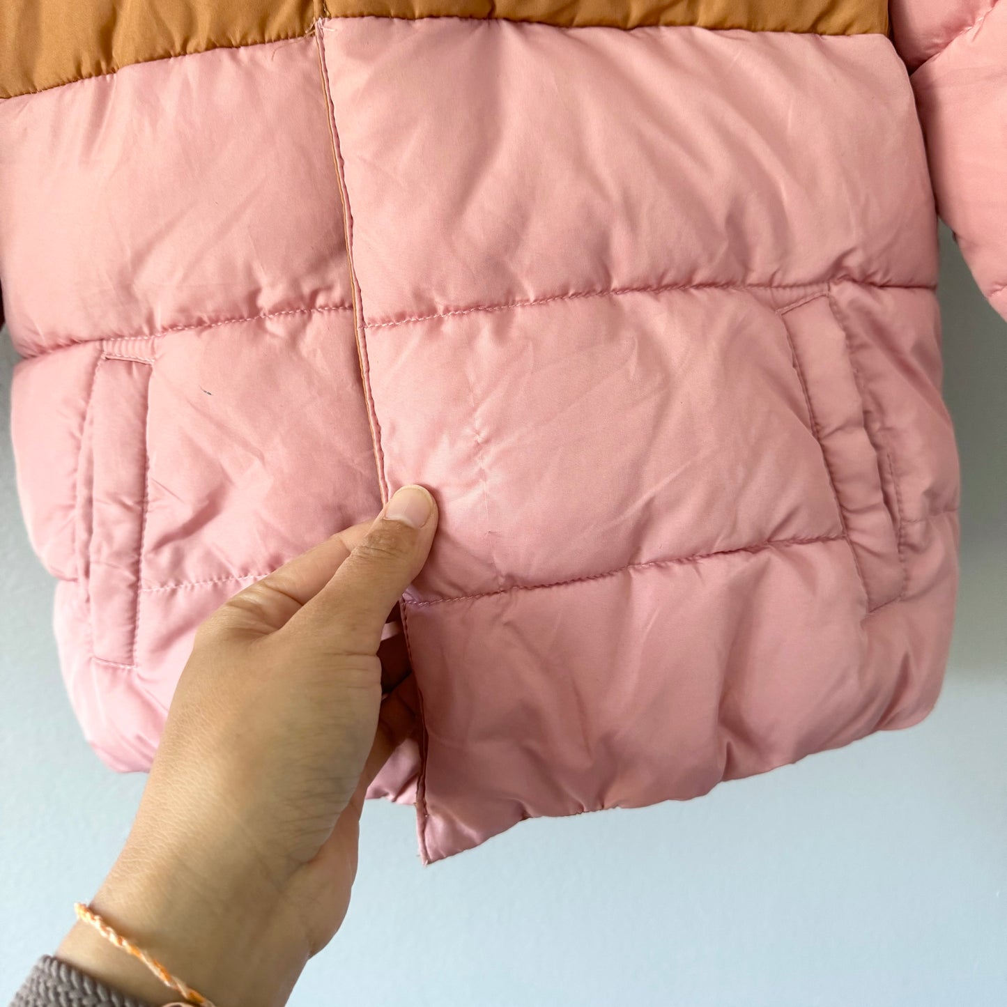 Rise Little Earthling / Pink puffer jacket / 18-24M