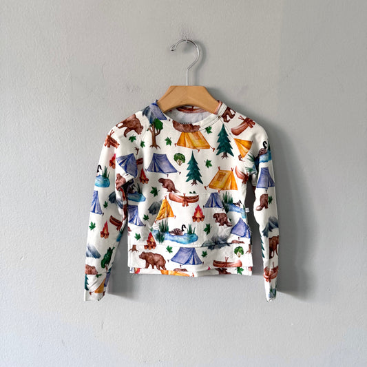 Hanlyn / White x pattern long sleeve / 12-18M
