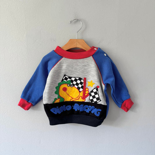 Vintage / Dino racing sweatshirt / 24M