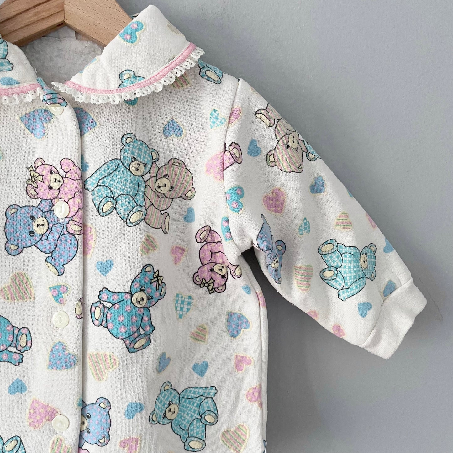 Target / Vintage white x pastel bears sweat PJ set / 1Y