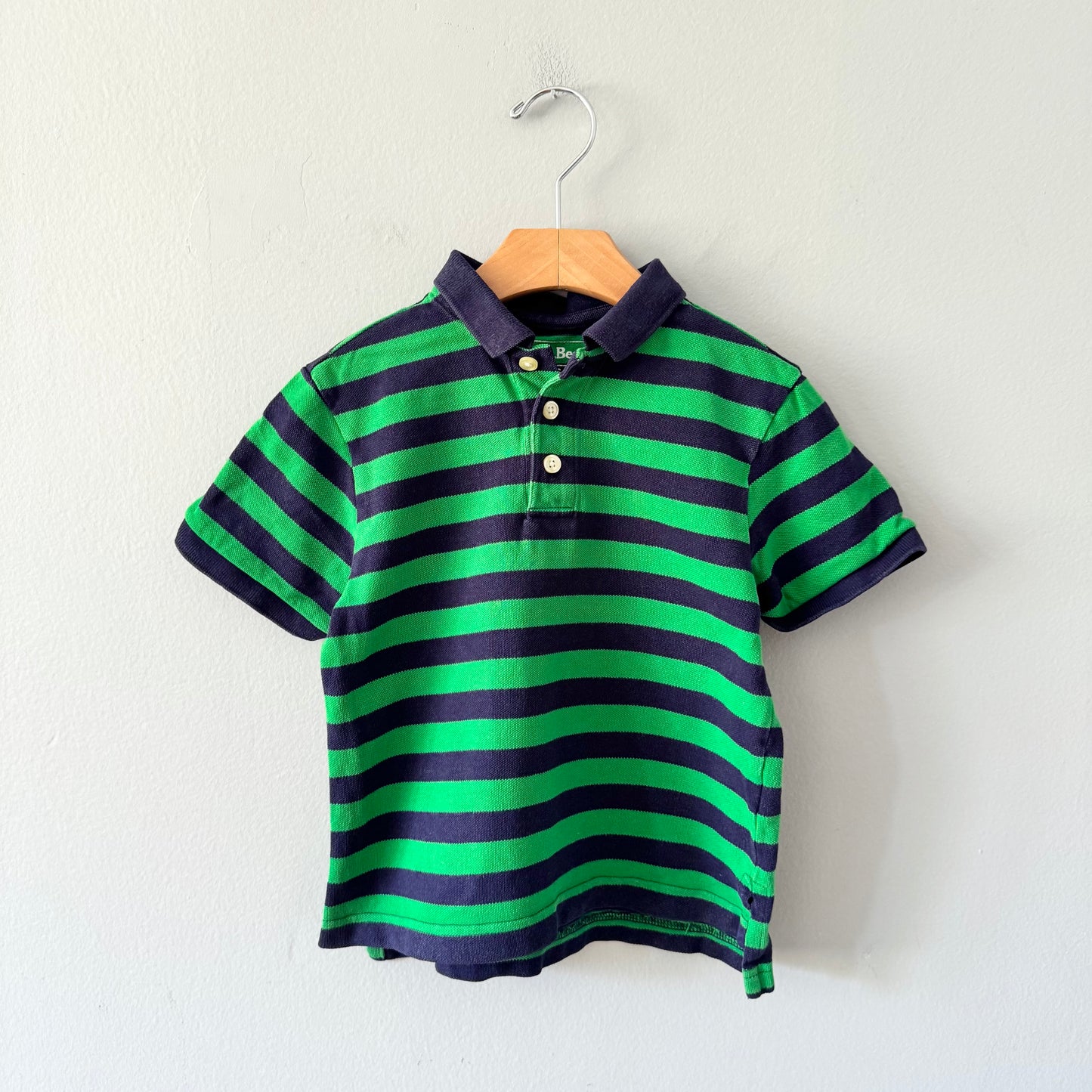 LL Bean / Green navy polo shirt / 4Y