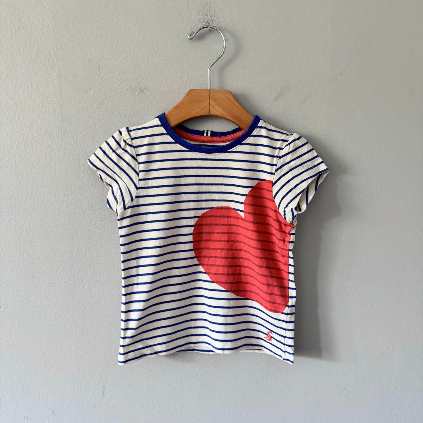Joules / Blue white stripe tee / 3Y