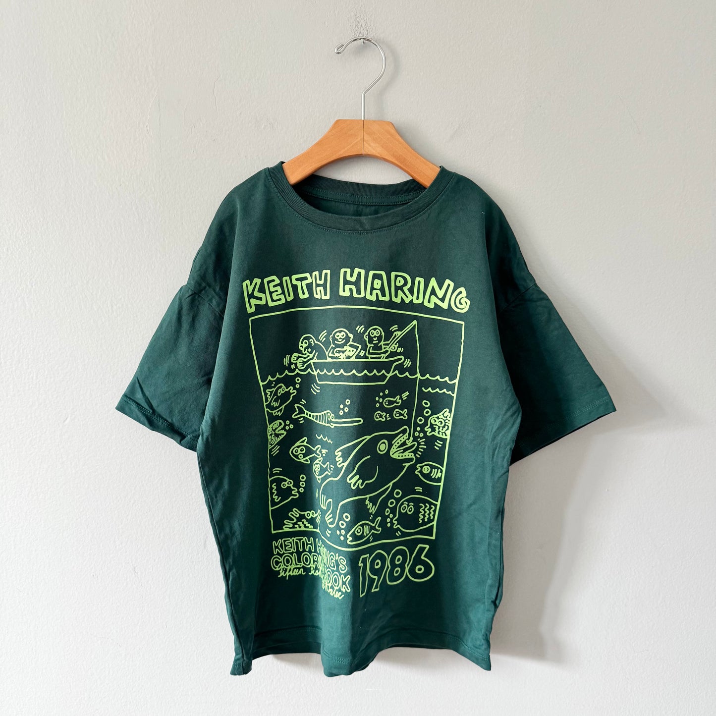 Gap / Keith Haring green T-shirt / 10Y